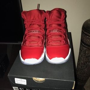 Red Jordan Retro 11 size 5.5y